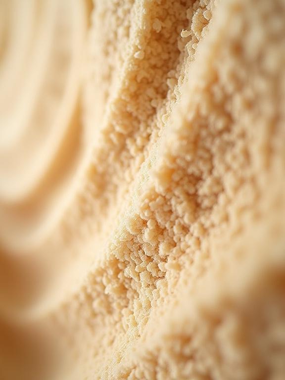 Nahaufnahme von umweltfreundlichen Akustikpaneelen aus gepresster Holzwolle, die Textur und Natürlichkeit zeigen.